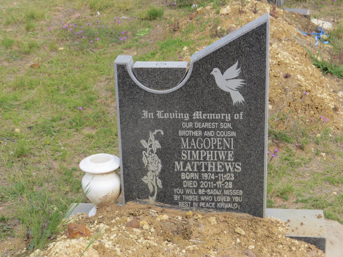 MAGOPENI Simphiwe Matthews 1974-2011