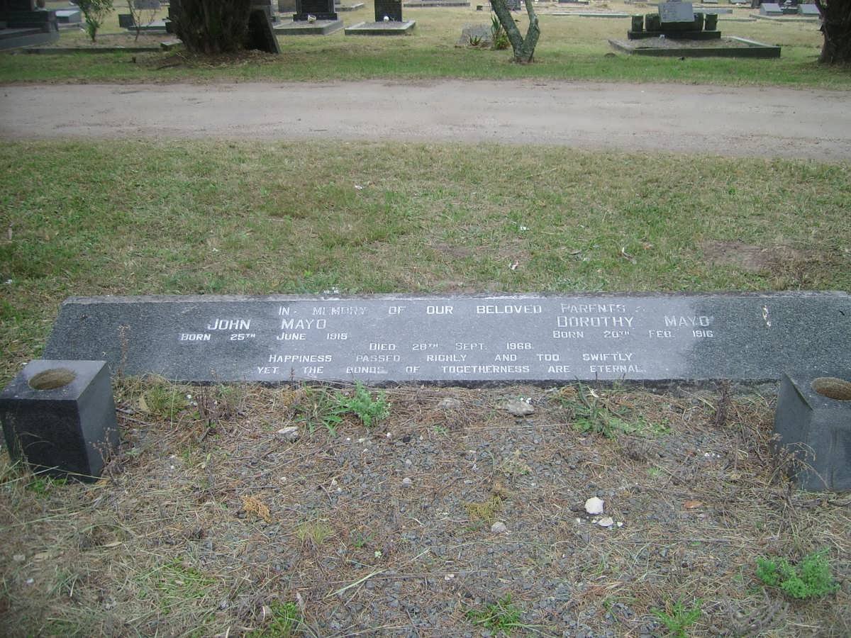 MAYO John 1915-1968 &amp; Dorothy 1916-1968