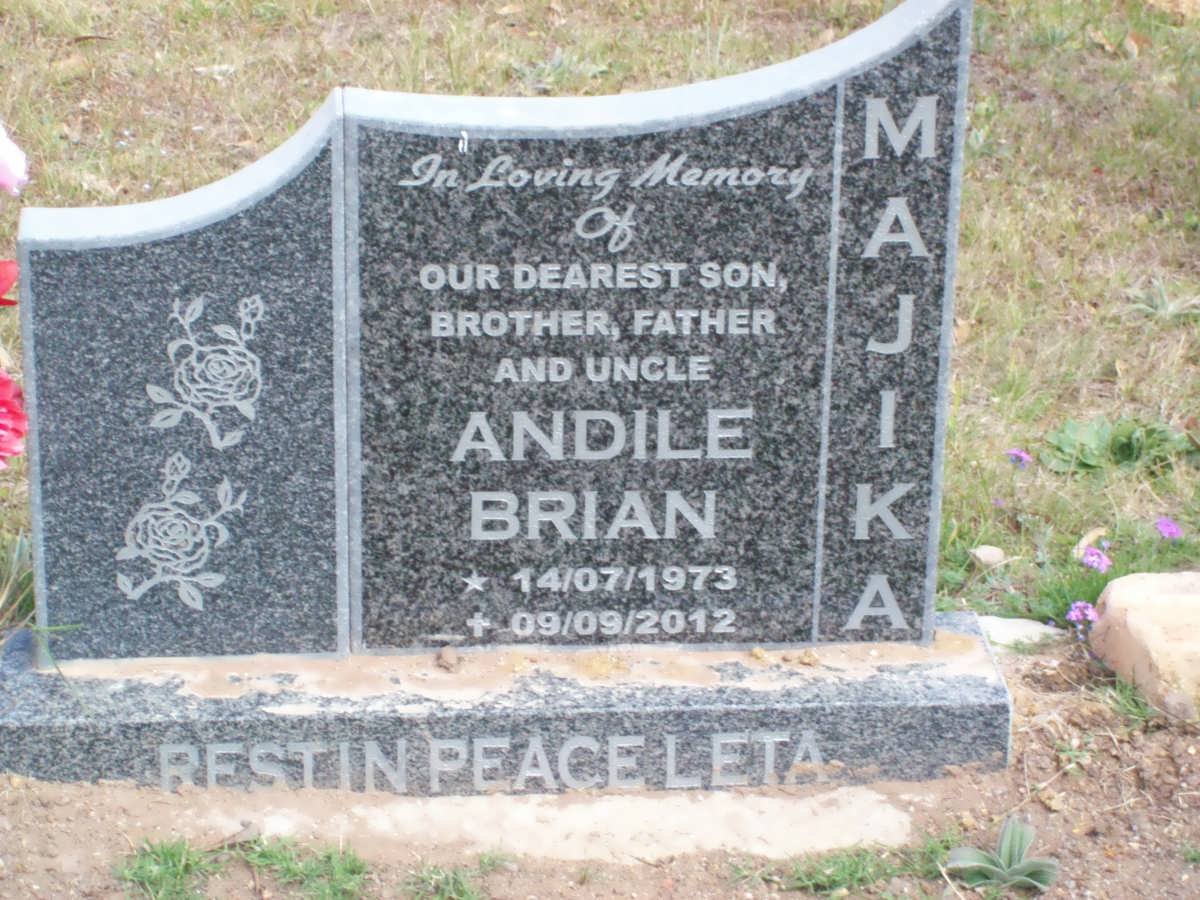 MAJIKA Andile Brian 1973-2012