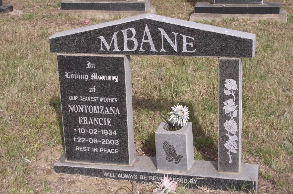 MBANE Nontomzana Francie 1934-2003