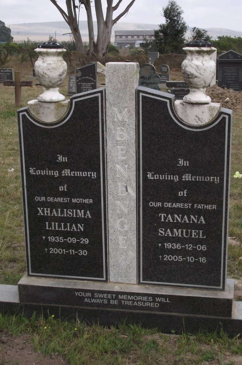 MBENENGE Tanana Samuel 1936-2005 &amp; Xhalisima Lillian 1935-2001