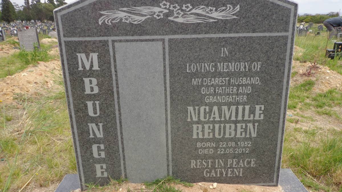 MBUNGE Ncamile Reuben 1952-2012