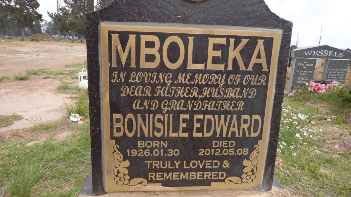 MBOLEKA Bonisile Edward 1926-2012