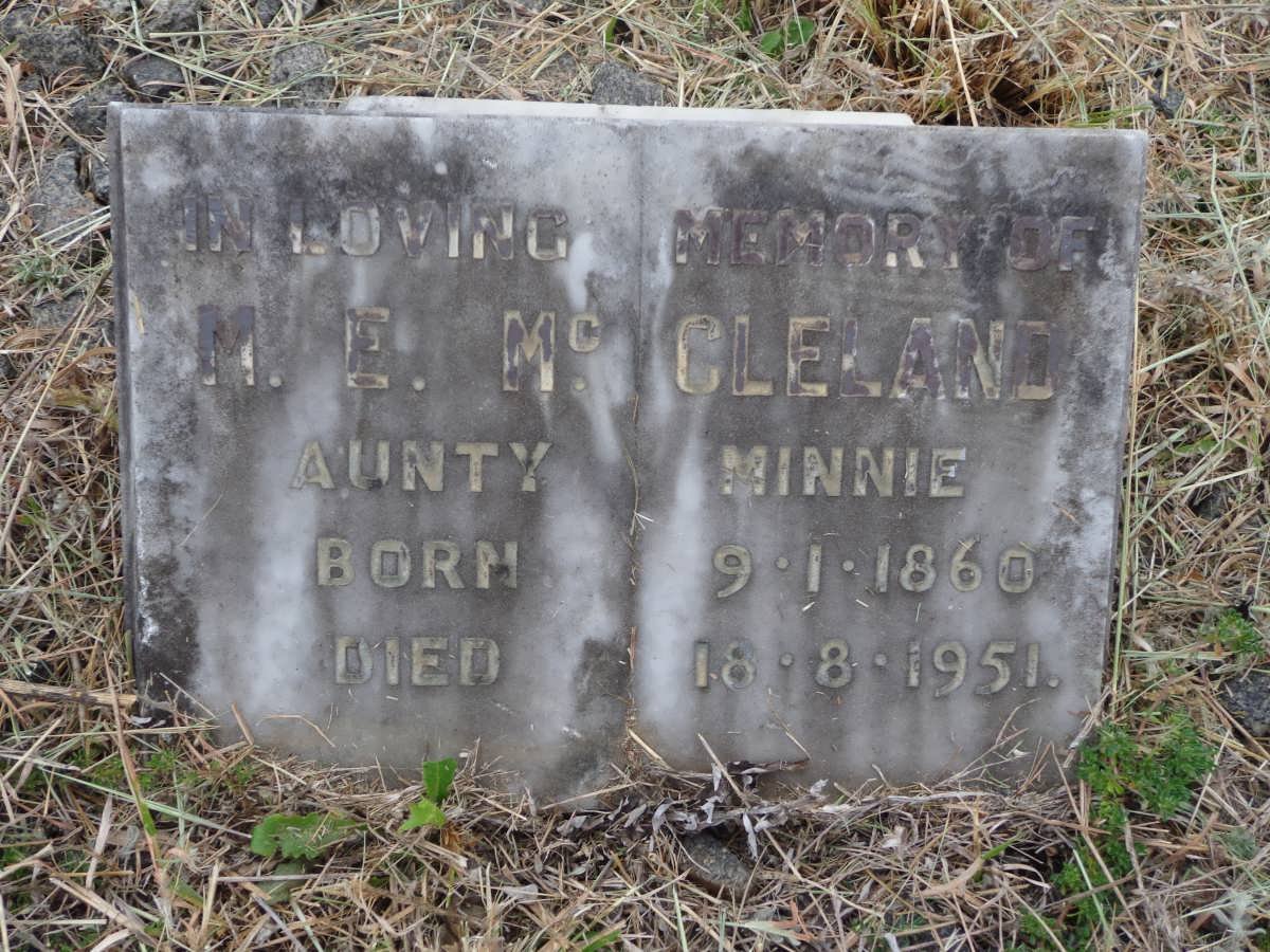 McCLELAND M.E. 1860-1951