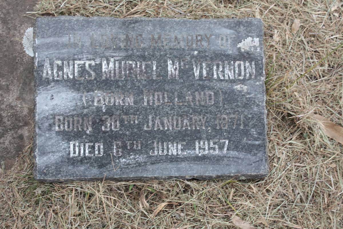 McVERNON Agnes Muriel 1871-1957