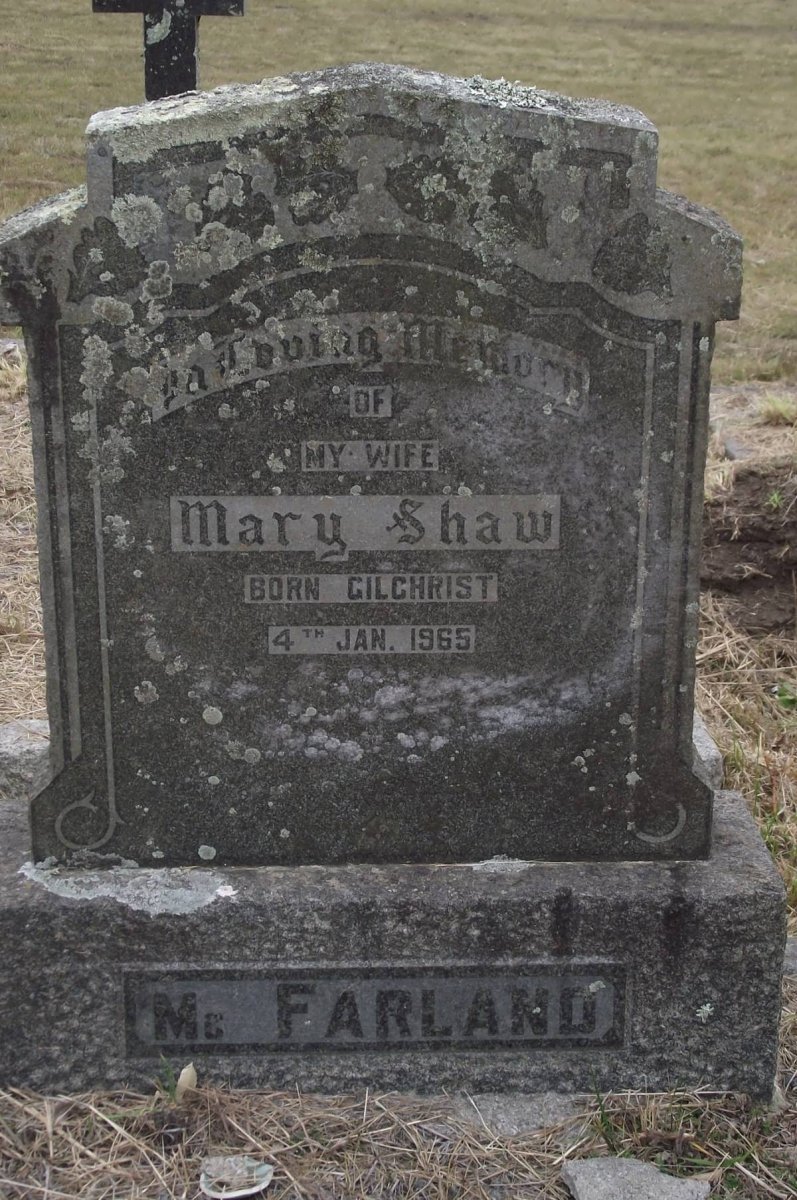 McFARLAND Mary Shaw nee GILCHRIST -1965