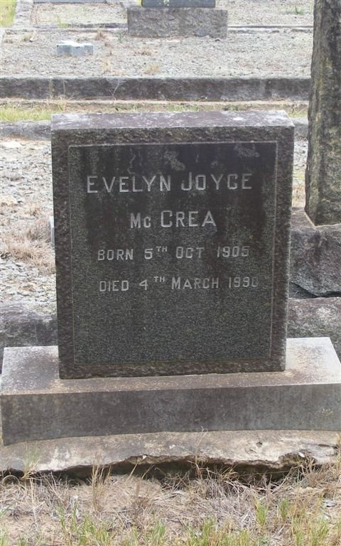 McCREA Evelyn Joyce 1905-1990