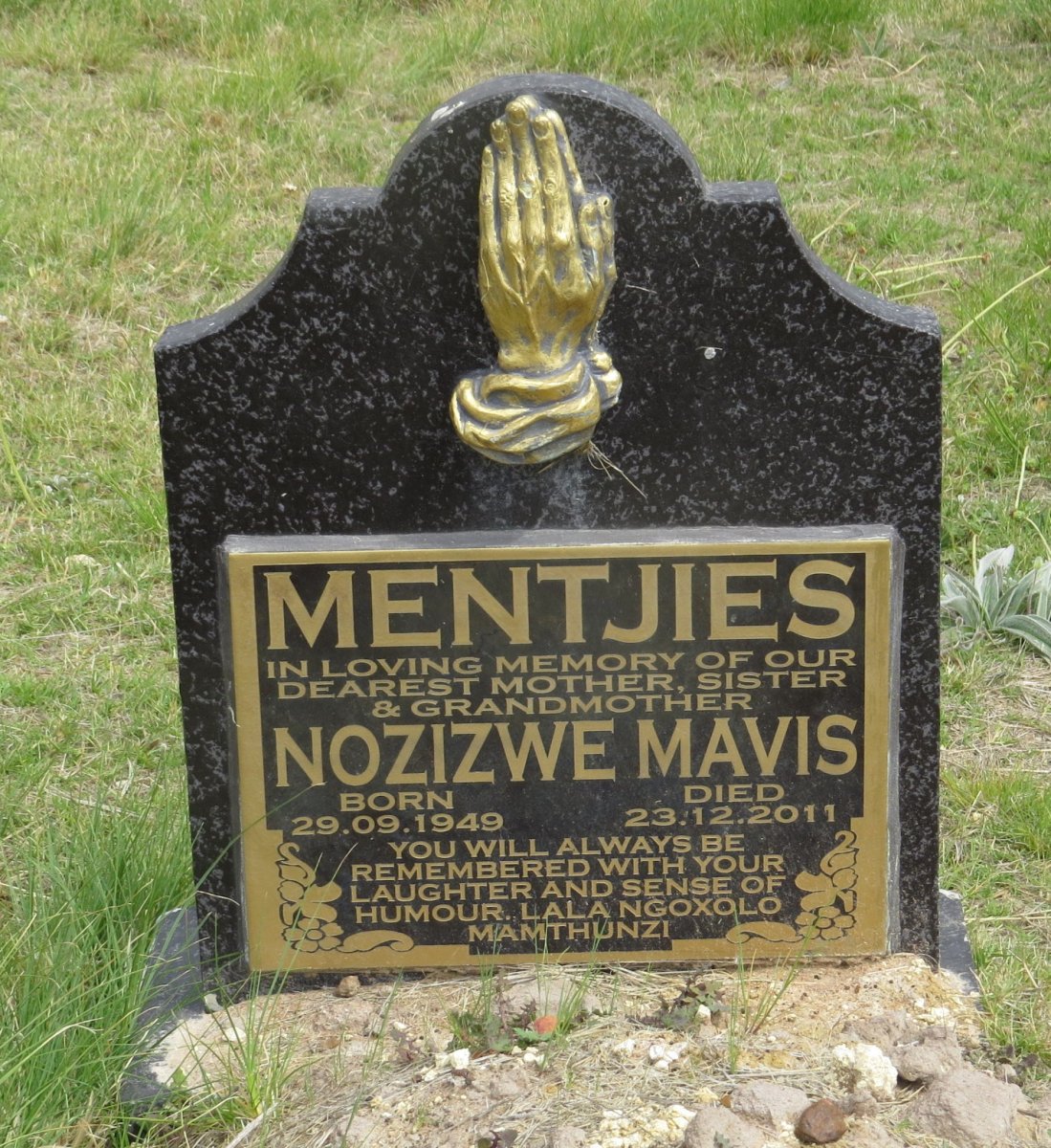 MENTJIES Nozizwe Mavis 1949-2011