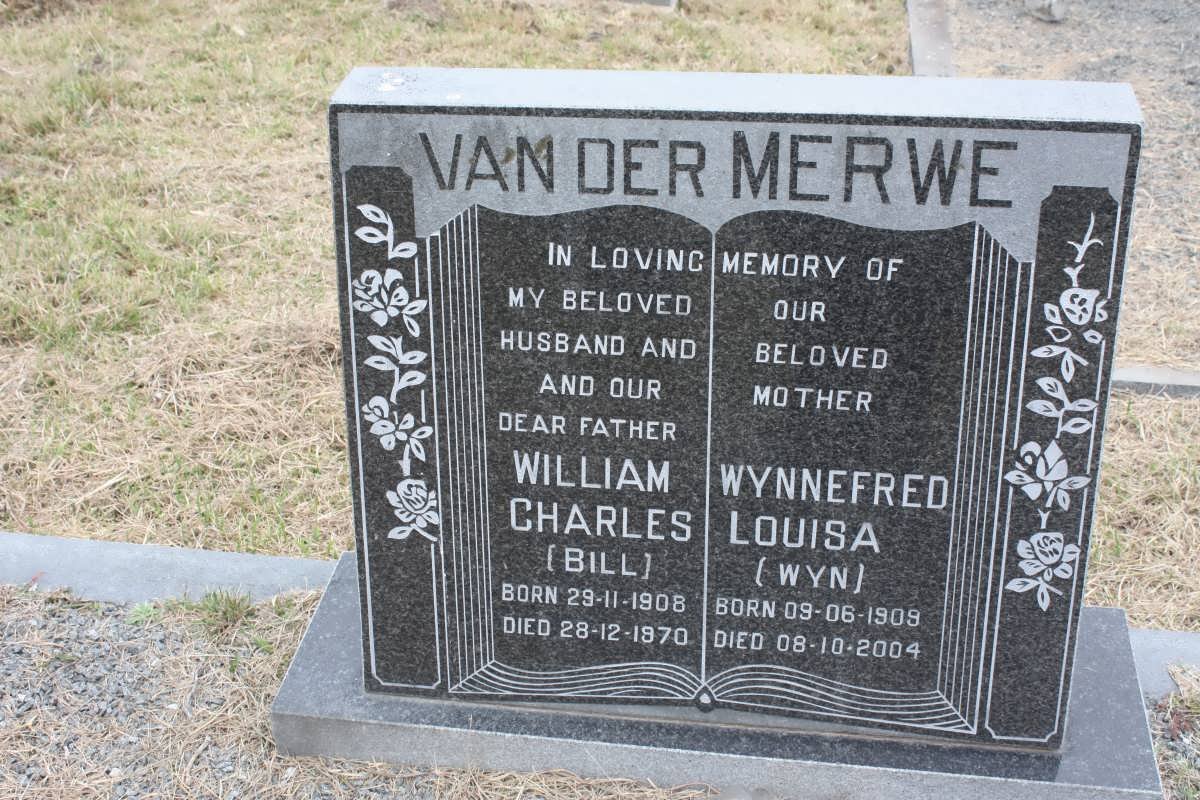 MERWE William Charles, van der 1908-1970 &amp; Wynnefred Louisa 1909-2004