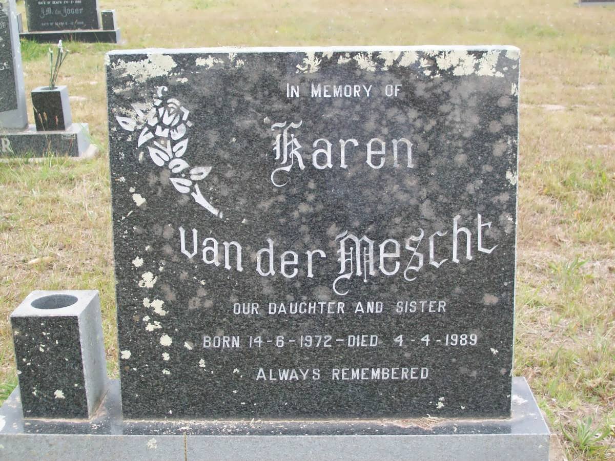 MESCHT Karen, van der 1972-1989