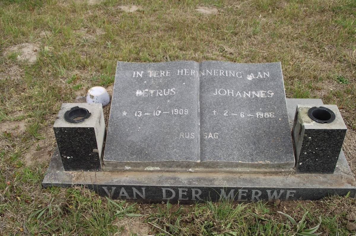 MERWE Petrus Johannes, van der 1909-1986