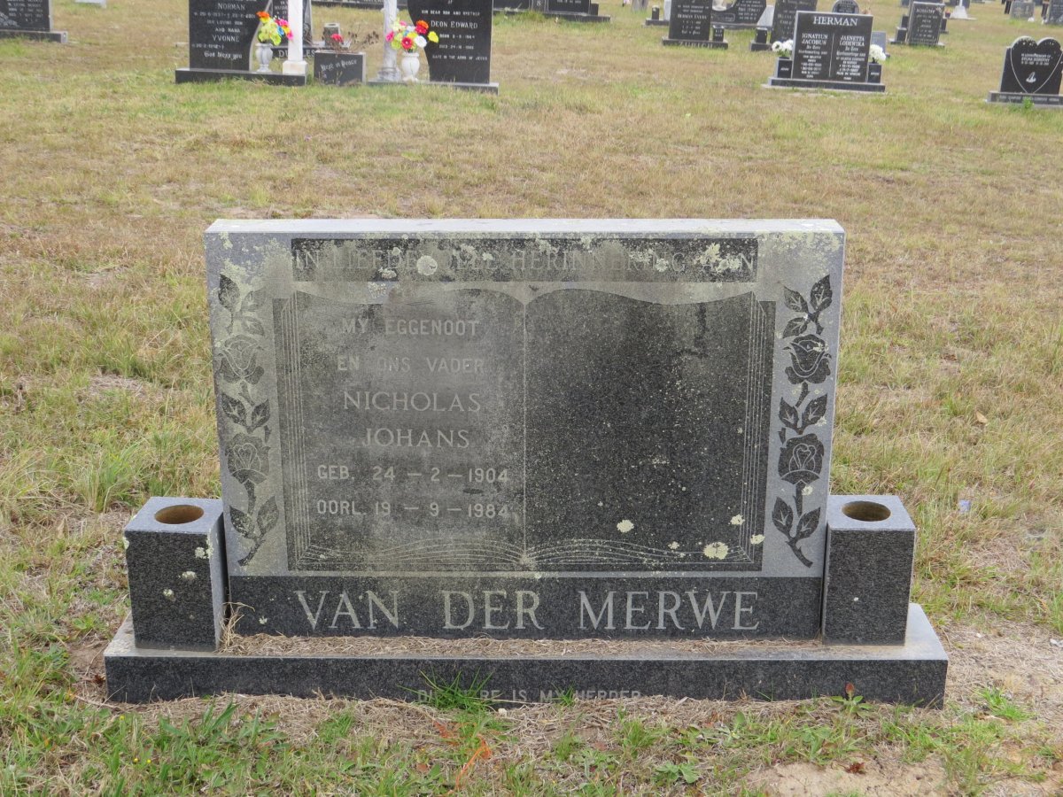 MERWE van der, Nicholas Johans 1904-1984