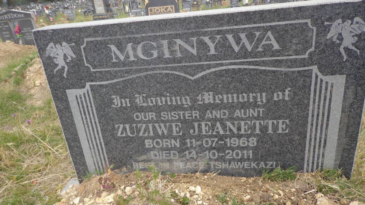 MGINYWA Zuziwe Jeanette 1968-2011