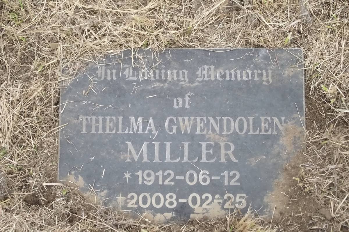 MILLER Thelma Gwendolen 1912-2008