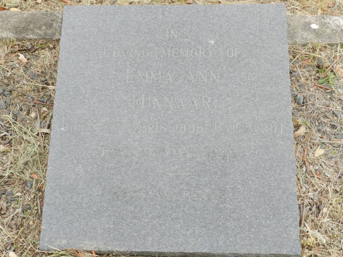MINNAAR Emma Ann nee BALLARD 1896-1983