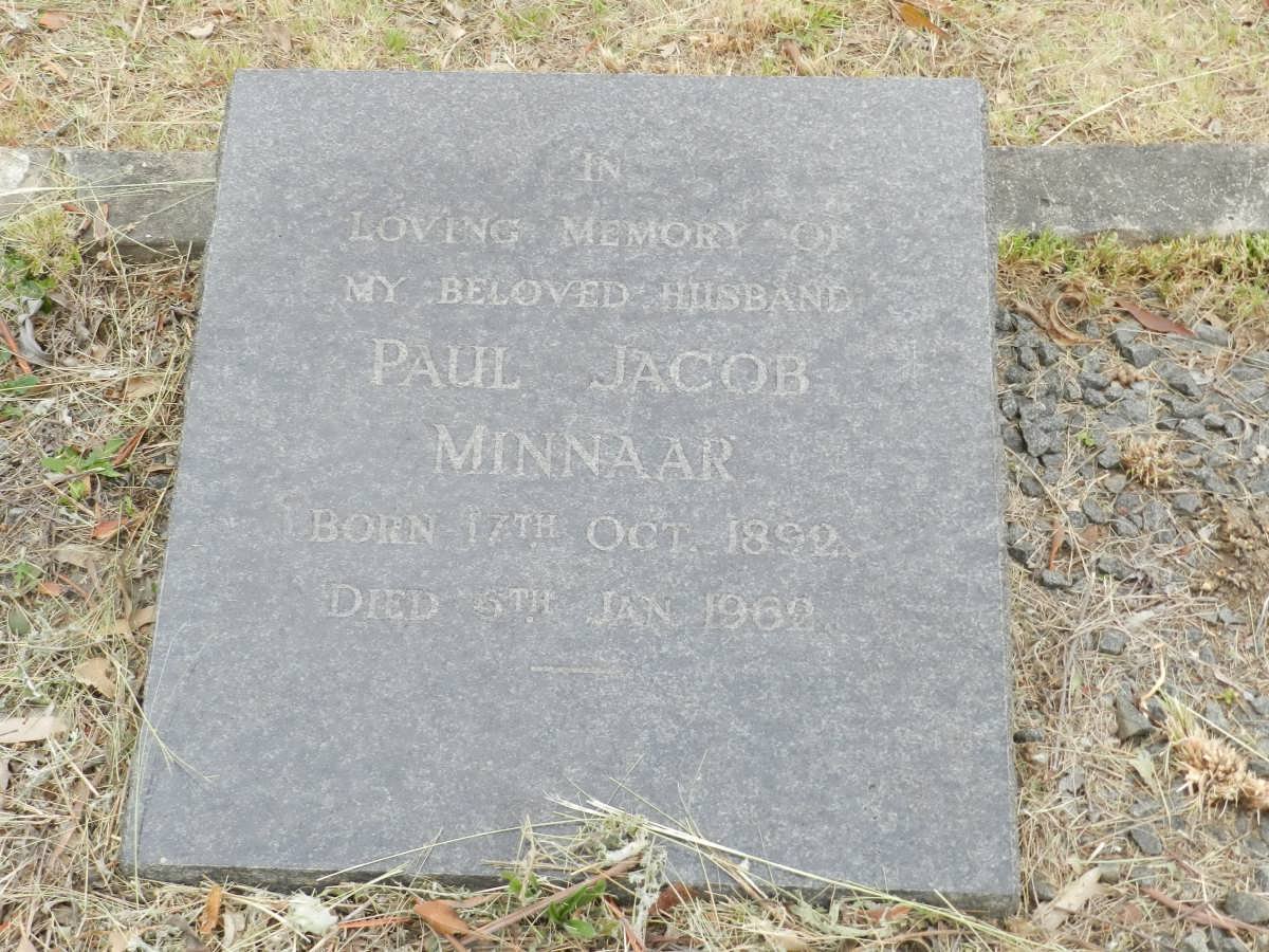MINNAAR Paul Jacob 1892-1962