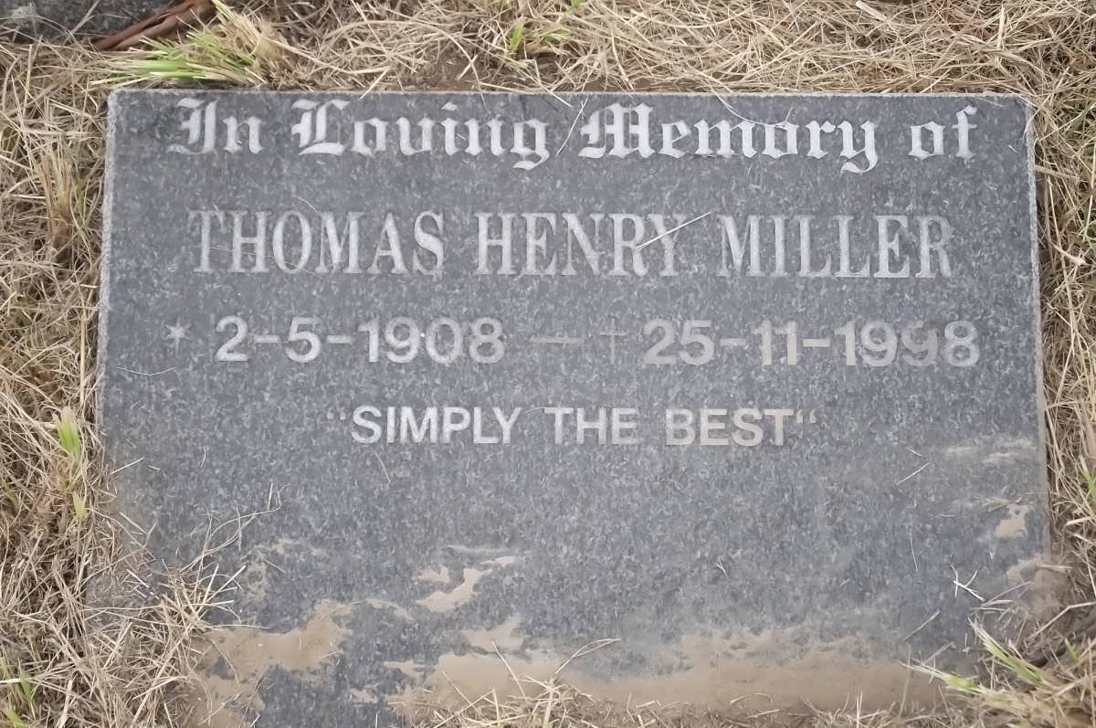 MILLER Thomas Henry 1908-1998