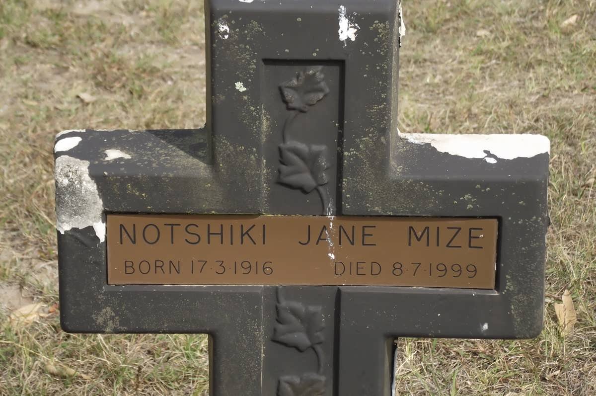 MIZE Notshiki Jane 1916-1999