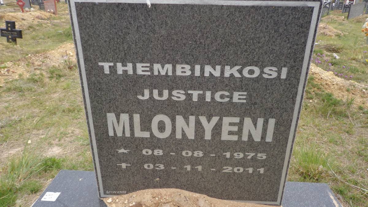 MLONYENI Thembinkosi Justice 1975-2011