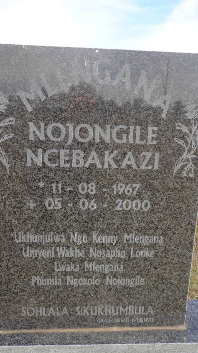 MLENGANA Nojongile Ncebakazi 1967-2000