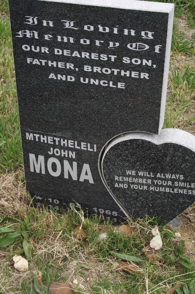 MONA Mthetheleli John 1965-2011