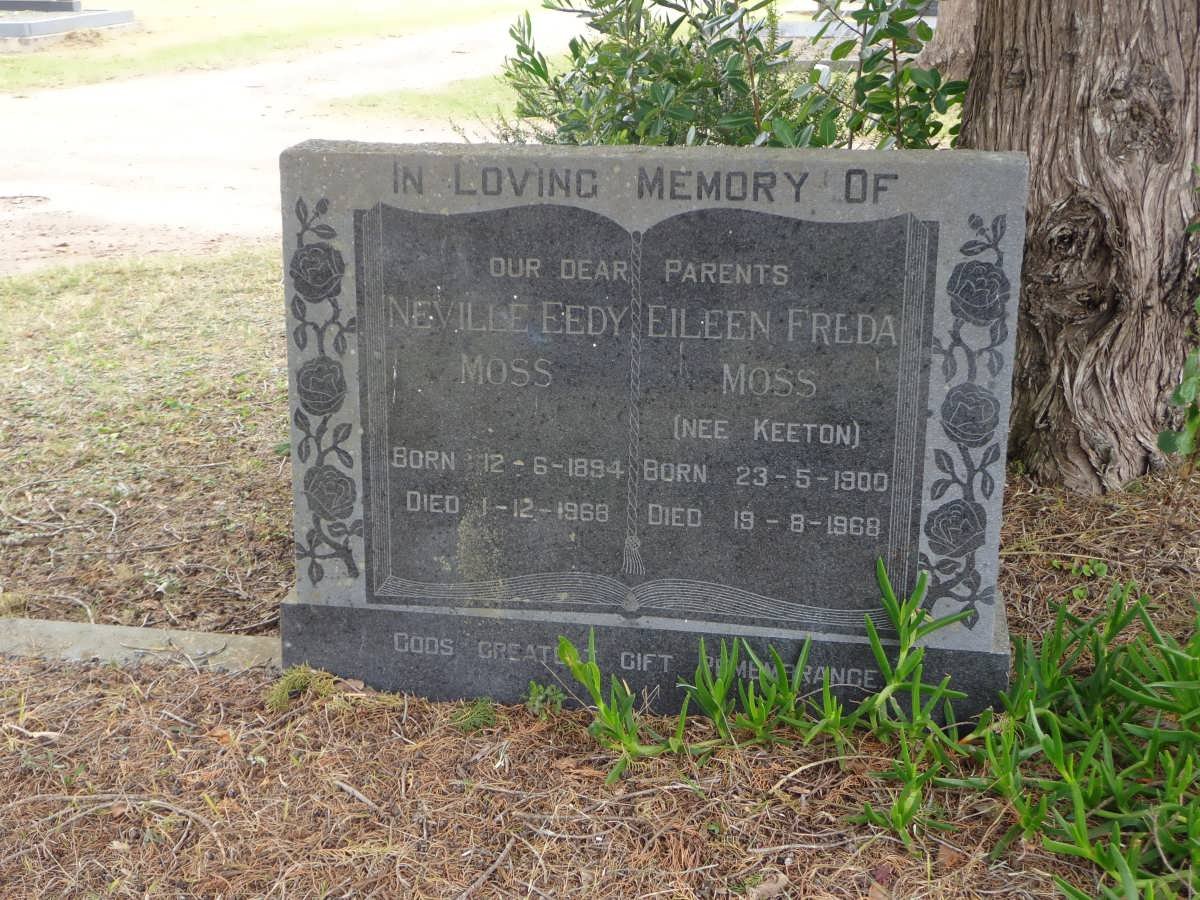 MOSS Neville Eedy 1894-1968 &amp; Eileen Freda KEETON 1900-1968
