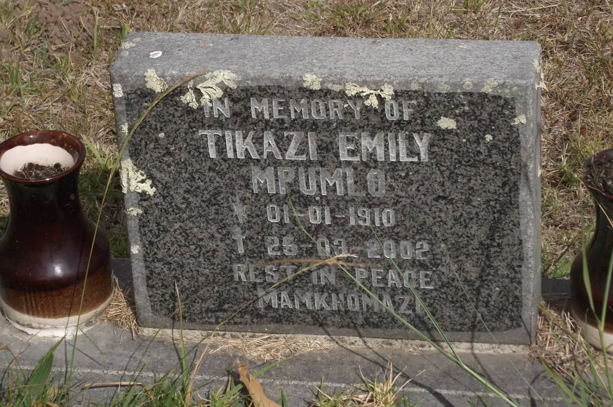 MPUMLO Tikazi Emily 1910-2002