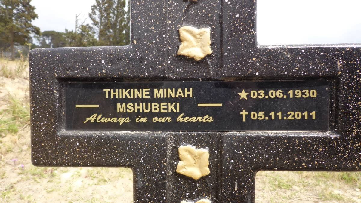 MSHUBEKI Thikine Minah 1930-2011