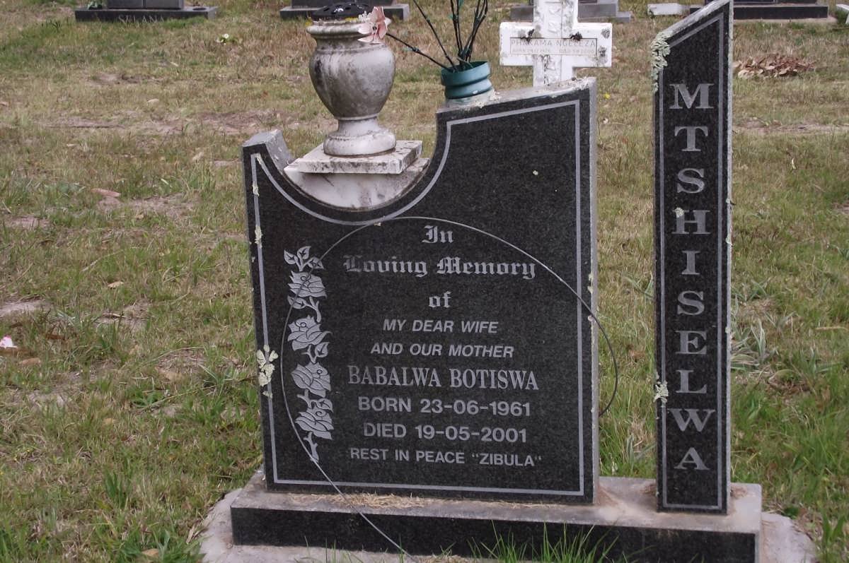 MTSHISELWA Babalwa Botiswa 1961-2001