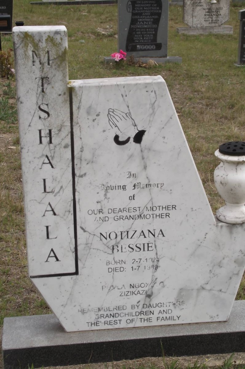 MTSHALALA Notizana Bessie 1924-1989