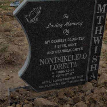 MTHWISHA Nontsikelelo Loretta 1980-2013