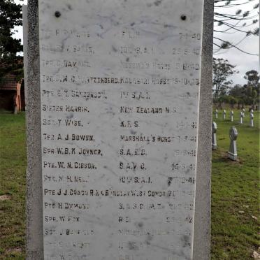 3. Memorial Plinth to S.A. Legion of the British Empire Service League.