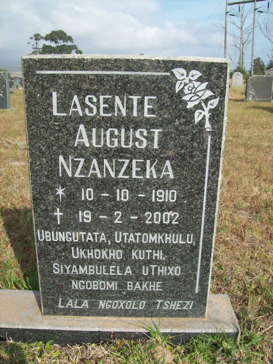 NZANZEKA Lasente August 1910-2002
