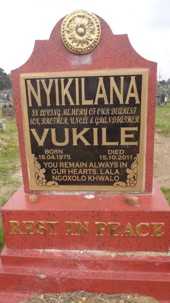 NYIKILANA Vukile 1975-2011