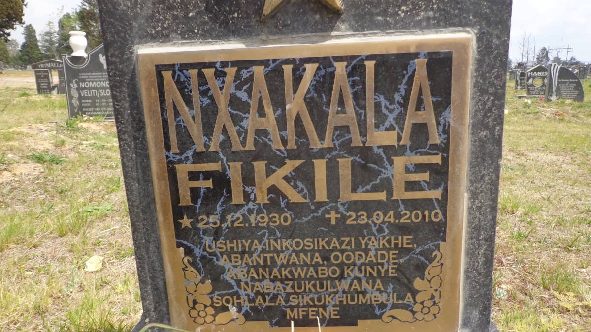 NXAKALA Fikile 1930-2010