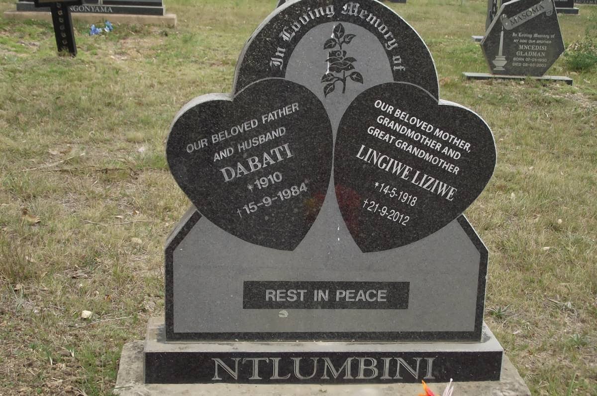 NTLUMBINI Dabati 1910-1984 &amp; Lingiwe Liziwe 1918-2012