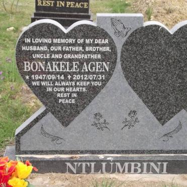 NTLUBINI Bonakele Agen 1947-2012