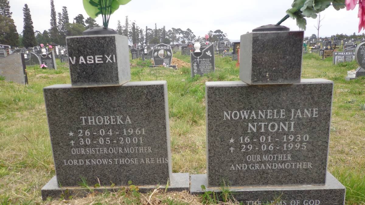 NOTONI Nowanele Jane 1930-1995 ::VASEXI Thobeka 1961-2001
