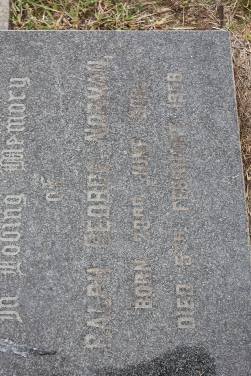 NORMAN Ralph George 1906-1958