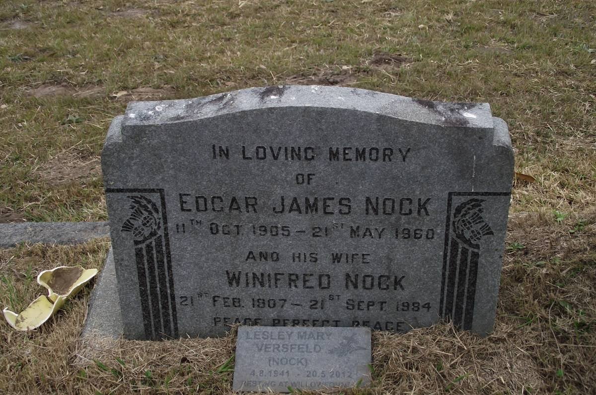 NOCK Edgar James 1905-1960 &amp; Winifred 1907-1994 :: VERSFELD Lesley Mary nee NOCK 1941-2012