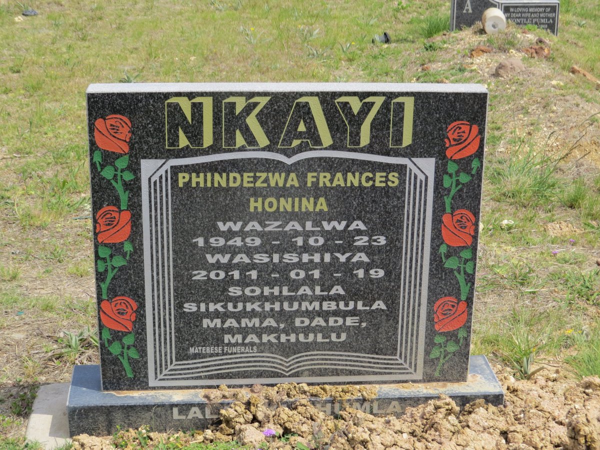 NKAYI Phindezwa Frances 1949-2011