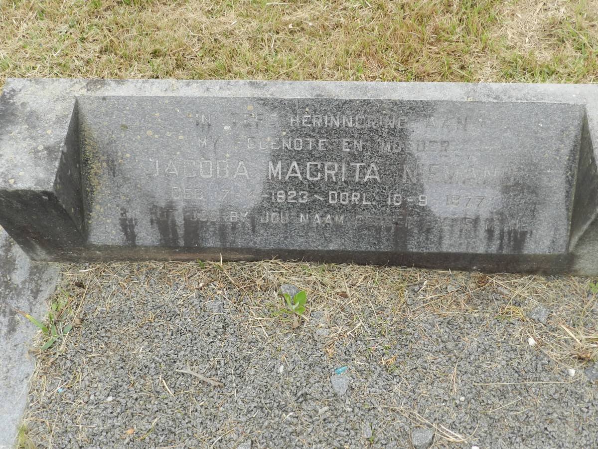 NIEMAND Jacoba Magrieta 1923-1977