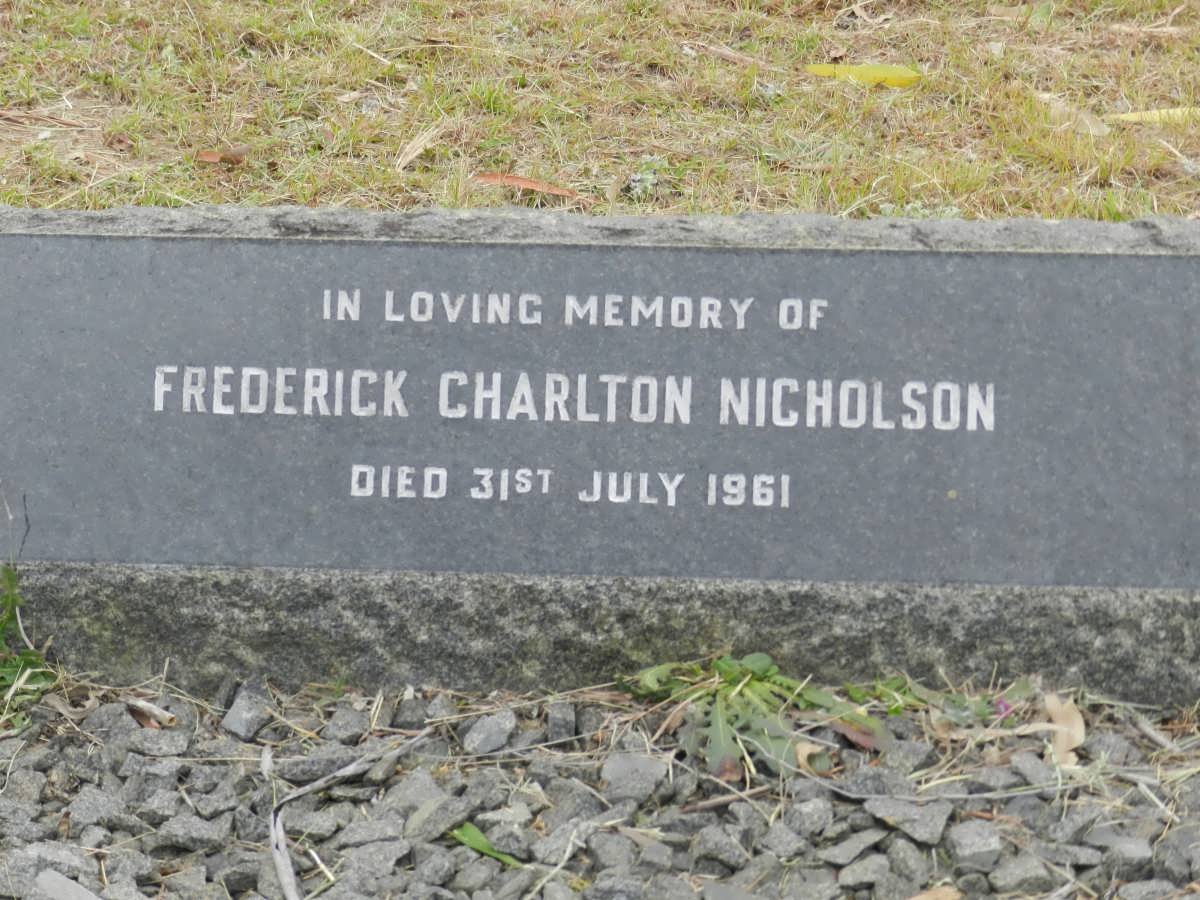 NICHOLSON Frederick Charlton -1961