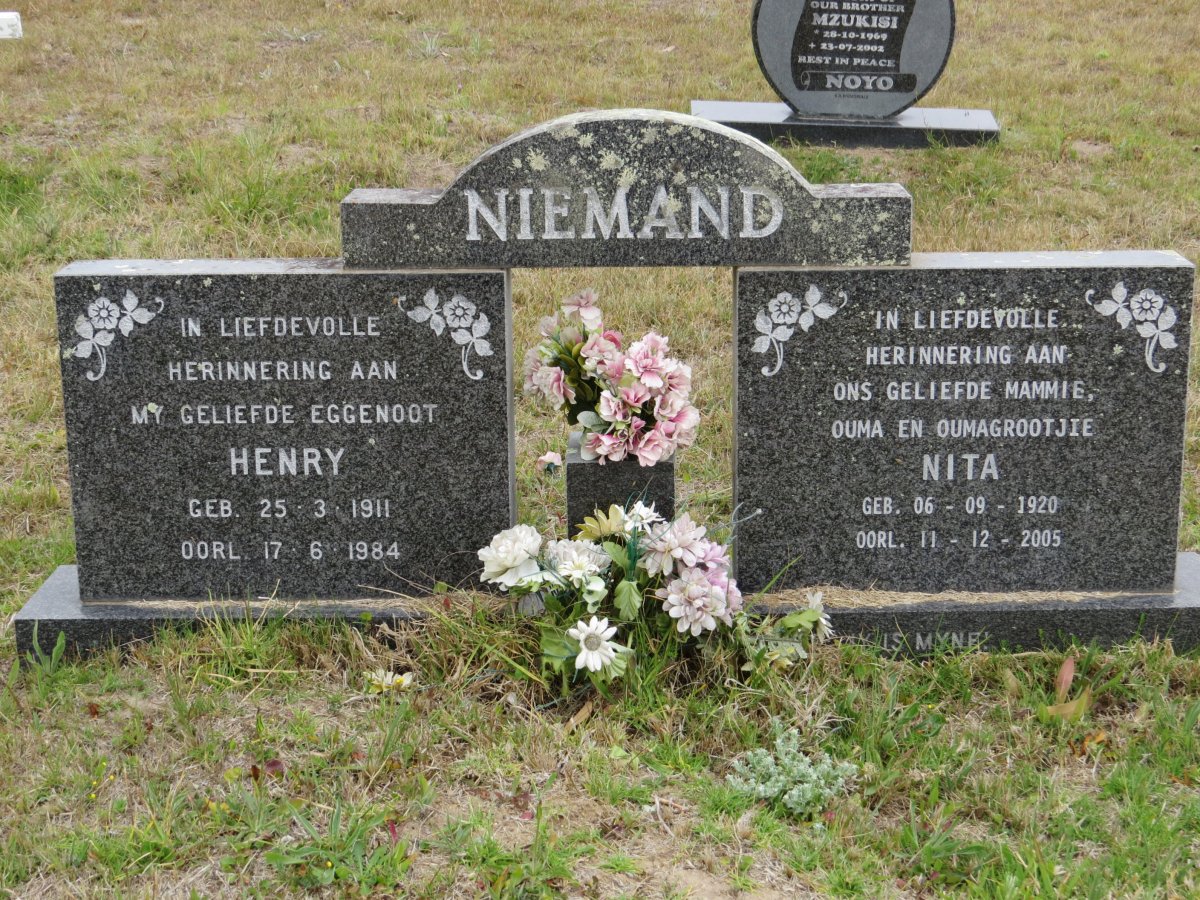 NIEMAND Henry 1911-1984 &amp; Nita 1920-2005