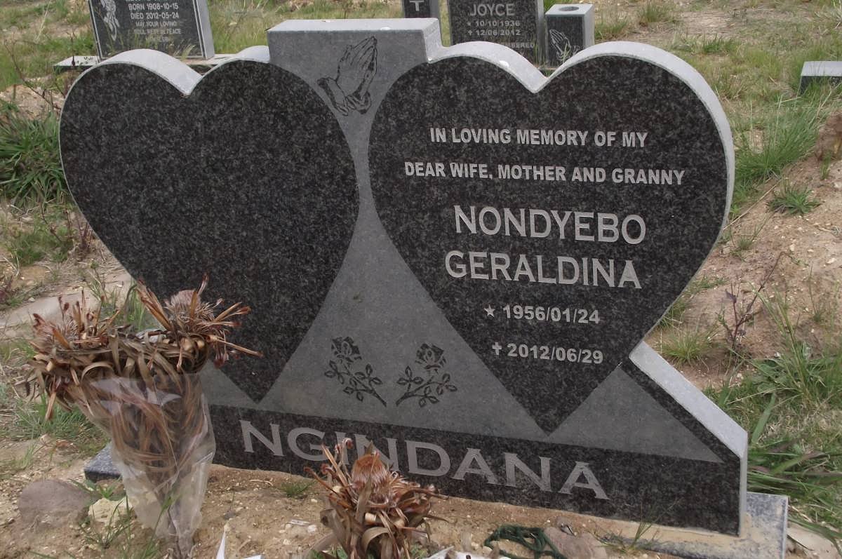 NGINDANA Nondyebo Geraldina 1956-2012