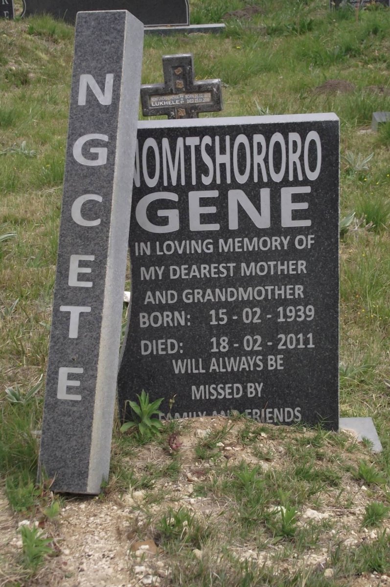 NGCETE Nomtshororo Gene 1939-2011