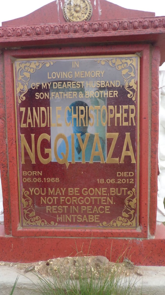 NGQIYAZA Zandile Christopher 1968-2012