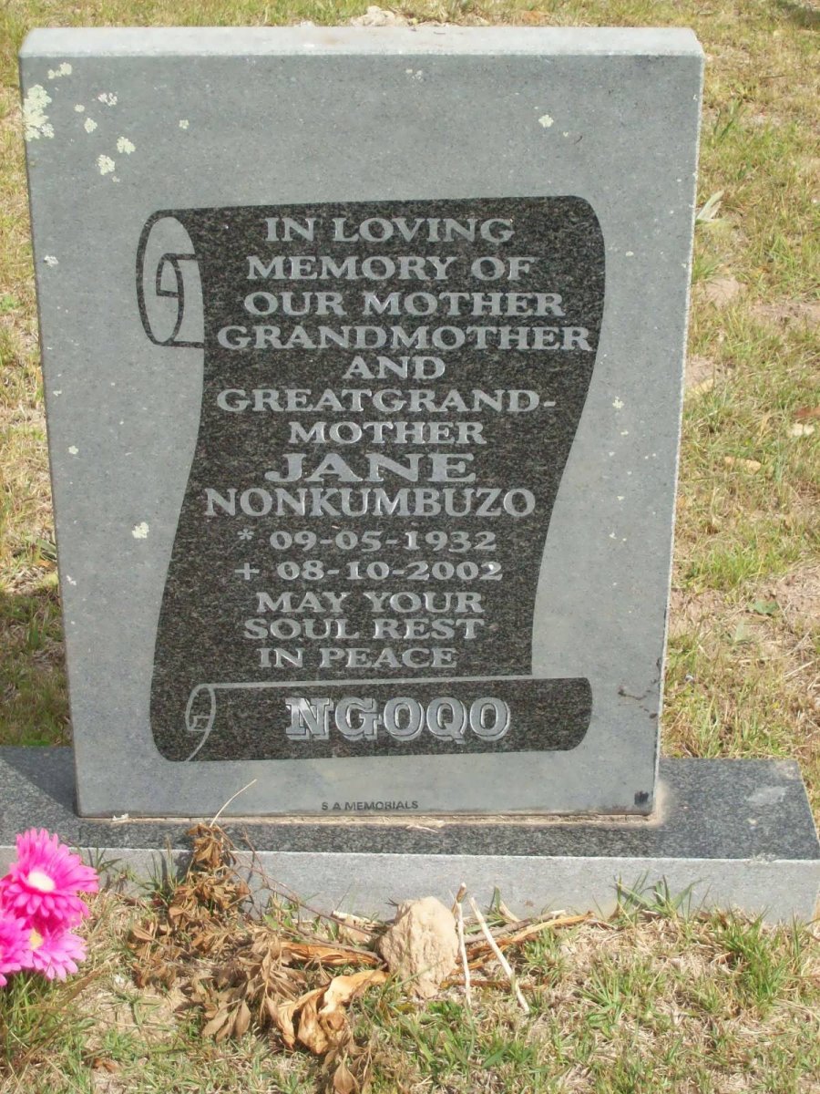 NGOQO Jane Nonkumbuzu 1932-2002