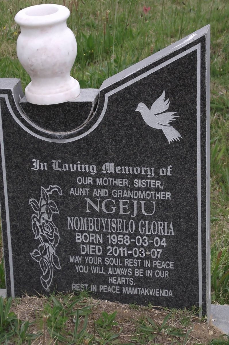 NGEJU Nombuyiselo Gloria 1958-2011