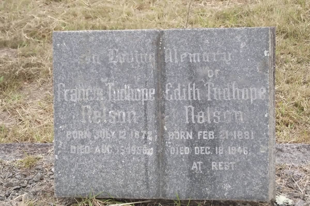 NELSON Francis, Tudhope 1872-1956 &amp; Edith 1881-1946